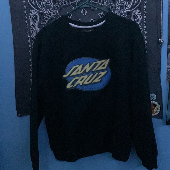 Santa Cruz Skateboards Other - Custom Screen-printed Santa Cruz Crew Neck - Medium